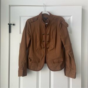 VINTAGE brown coat with clasp - medium/large